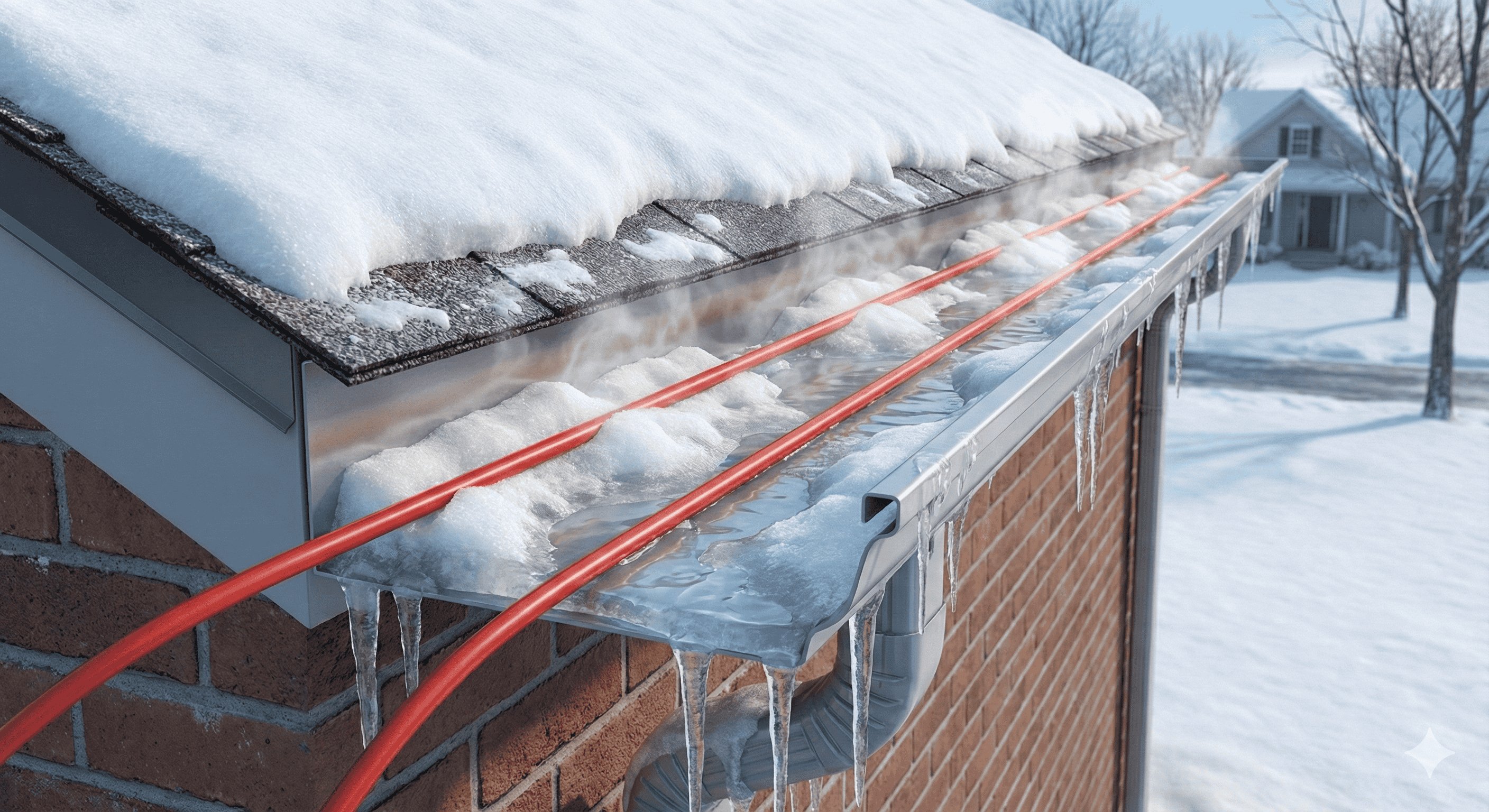 Grelni kabli za taljenje snega in ledu v žlebu